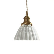 Modern ribbed clear glass pendant light with brass metal fixture and twisted cord for kitchen decorbites clear glass lighting