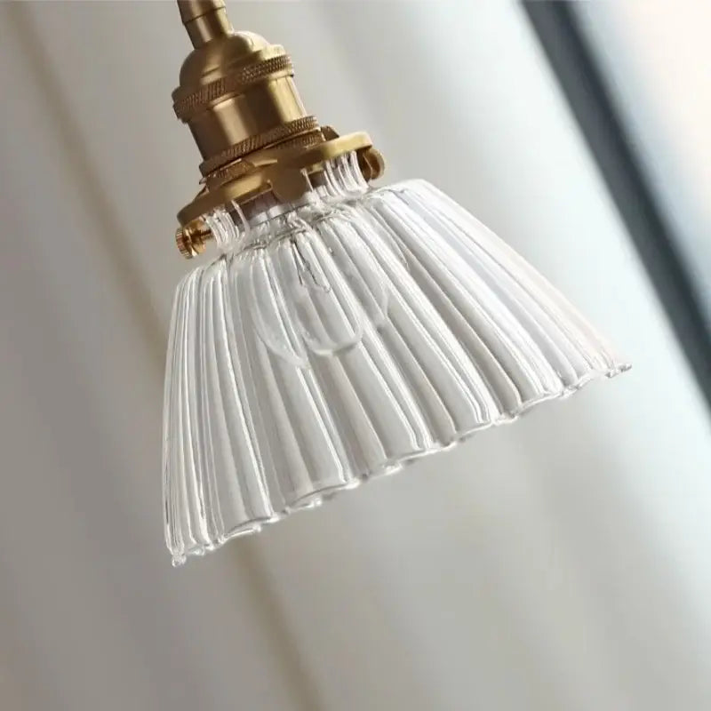 Modern ribbed clear glass pendant light with brass fixture by decorbites clear glass nordic for kitchen decor