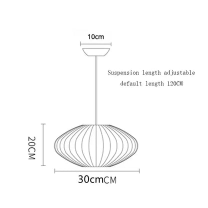 Modern ribbed white pendant lamp with elegant silk designer shade and adjustable wireframe suspension for living room decorbites elegant silk