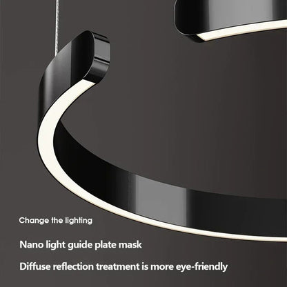 Modern Ring LED Pendant Light in Black or White - Decorbites