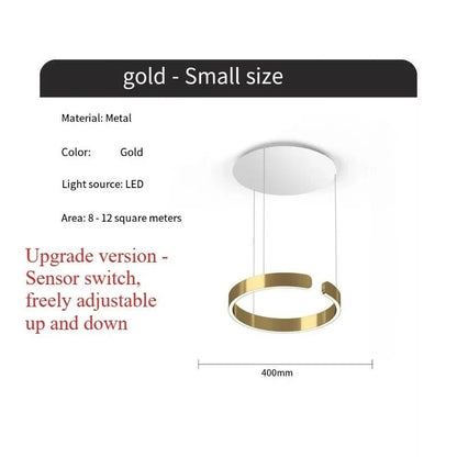 Modern Ring LED Pendant Light in Black or White - Decorbites