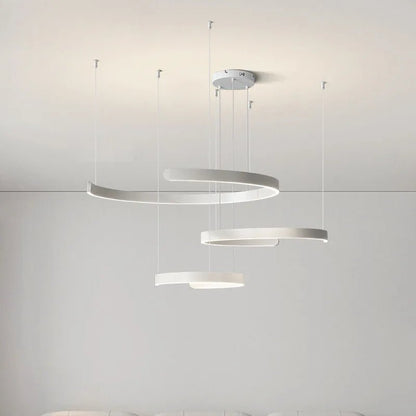 Modern Ring LED Pendant Light in Black or White - Decorbites
