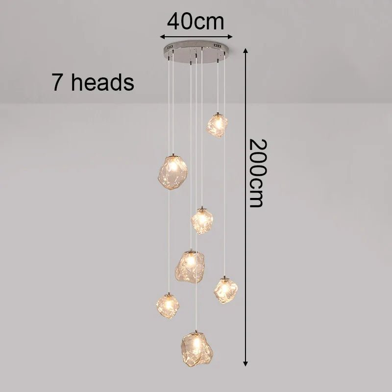 Modern Ring Pendant Chandelier in Iron, Acrylic, Glass - Decorbites