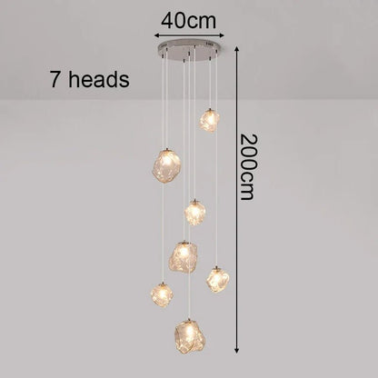 Modern Ring Pendant Chandelier in Iron, Acrylic, Glass - Decorbites