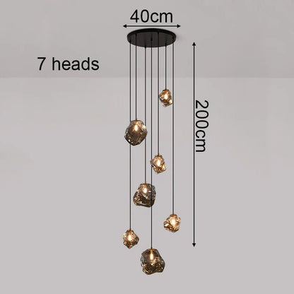 Modern Ring Pendant Chandelier in Iron, Acrylic, Glass - Decorbites