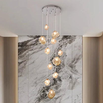 Modern Ring Pendant Chandelier in Iron, Acrylic, Glass - Decorbites