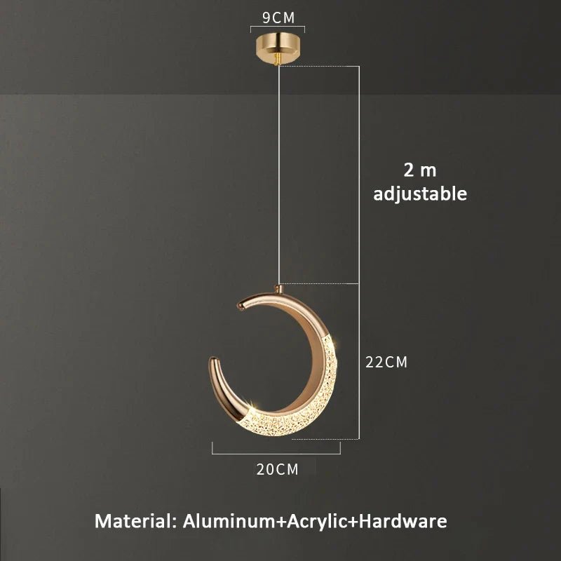 Modern Ring Pendant Light in Acrylic and Plated Metal - Decorbites