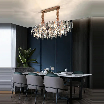 A modern rose gold pendant lights with crystal dimmable led teardrop pendants for dining room decorbites