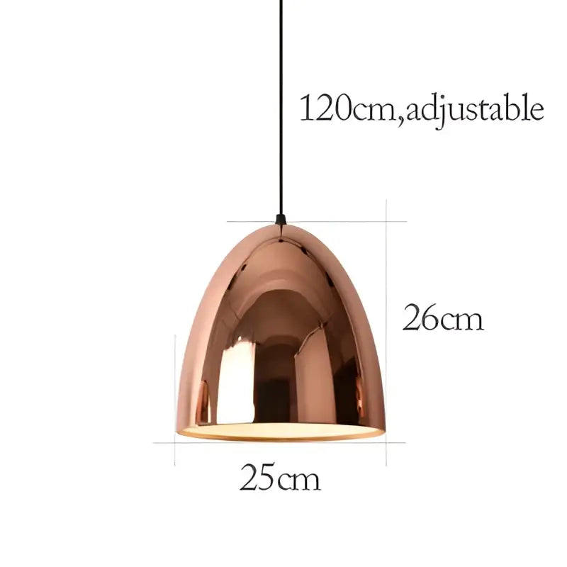 Copper-colored sleek curved pendant light in rose gold finish for dining room island decorbites rose gold pendant lights