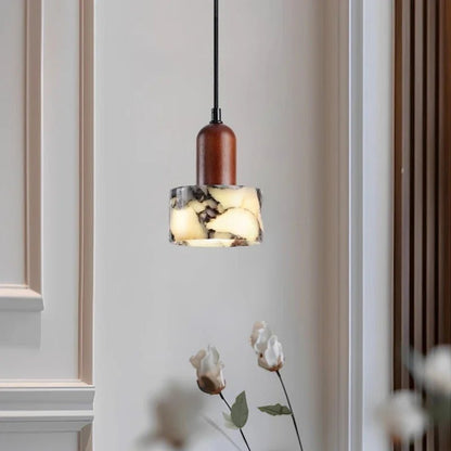 Modern Round Marble Stone Pendant Light - Decorbites
