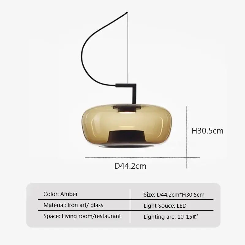 Modern sage green brokis glass pendant lamp with amber-colored glass and sleek iron art fixture for dining room decorbites brokis glass