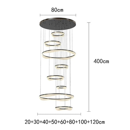 Modern Sculptural Ring Pendant Light Chandelier - Decorbites