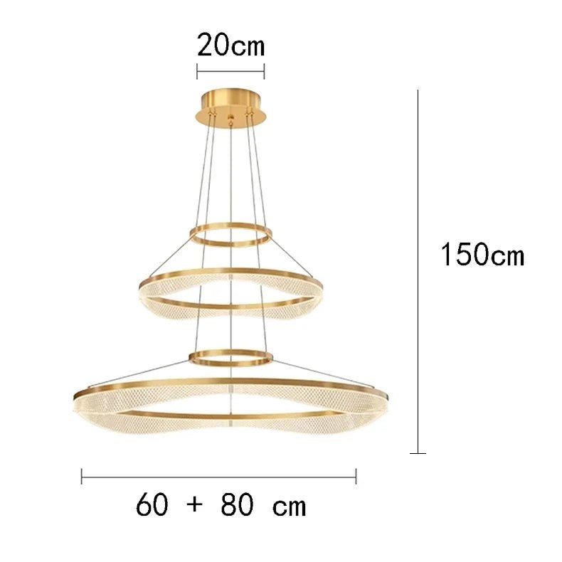 Modern Sculptural Ring Pendant Light Chandelier - Decorbites