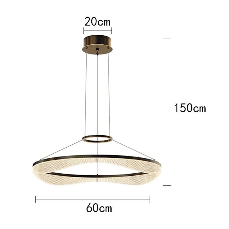 Modern Sculptural Ring Pendant Light Chandelier - Decorbites