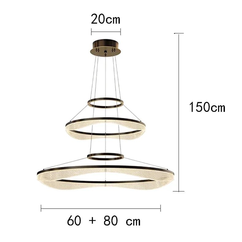 Modern Sculptural Ring Pendant Light Chandelier - Decorbites