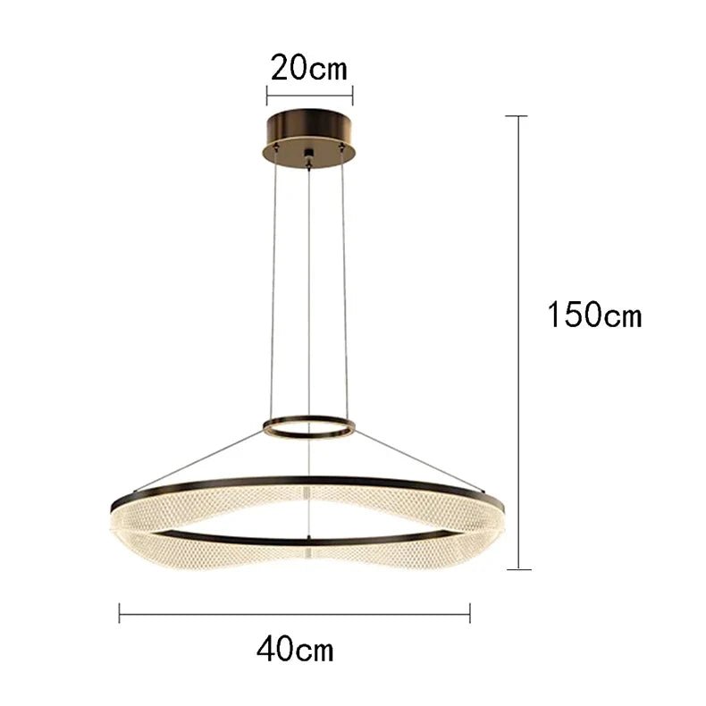 Modern Sculptural Ring Pendant Light Chandelier - Decorbites