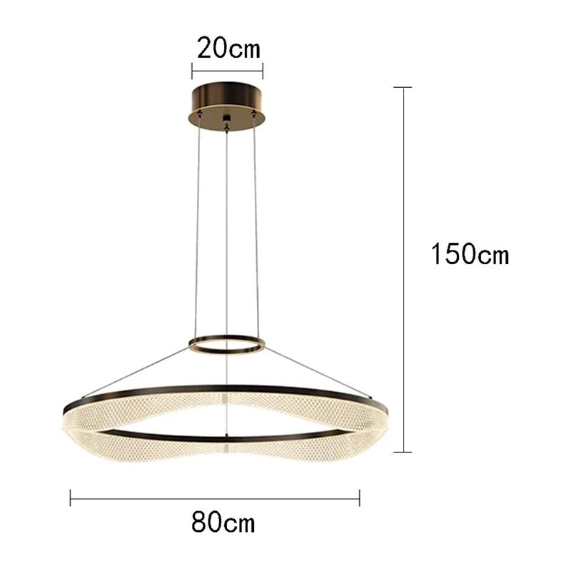 Modern Sculptural Ring Pendant Light Chandelier - Decorbites