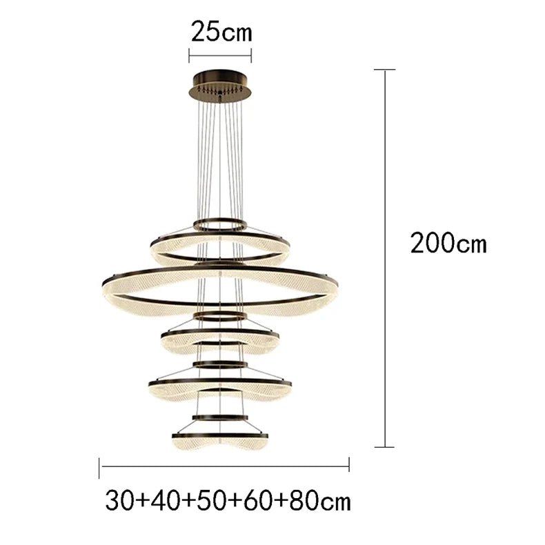 Modern Sculptural Ring Pendant Light Chandelier - Decorbites
