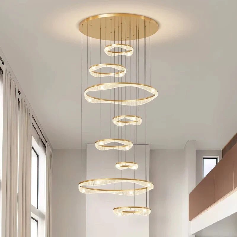 Modern Sculptural Ring Pendant Light Chandelier - Decorbites