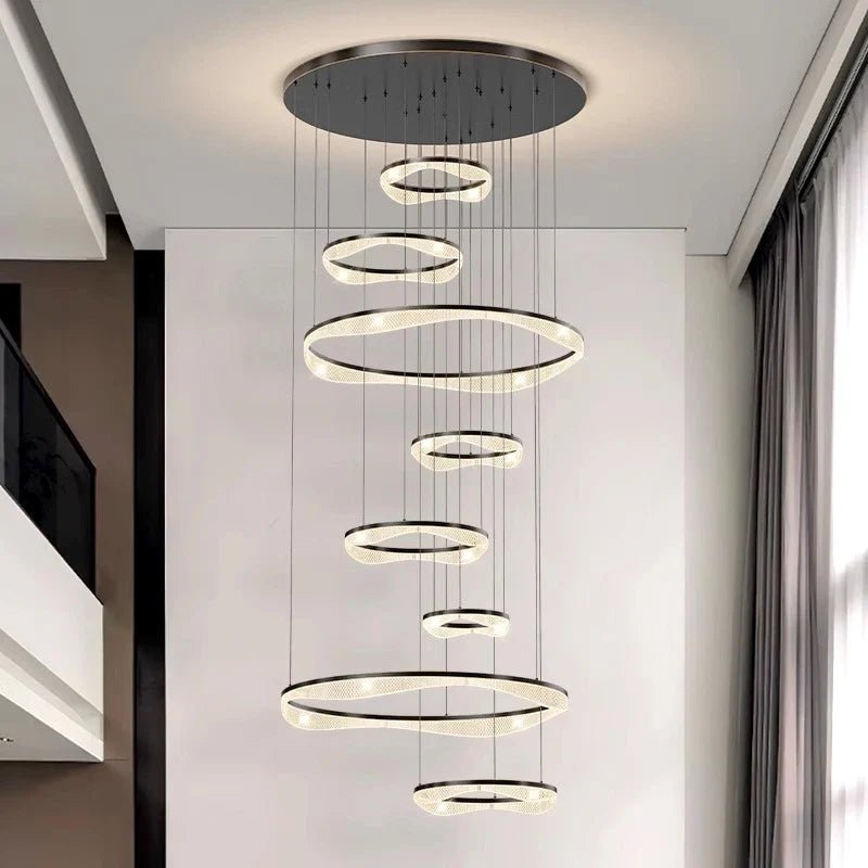 Modern Sculptural Ring Pendant Light Chandelier - Decorbites