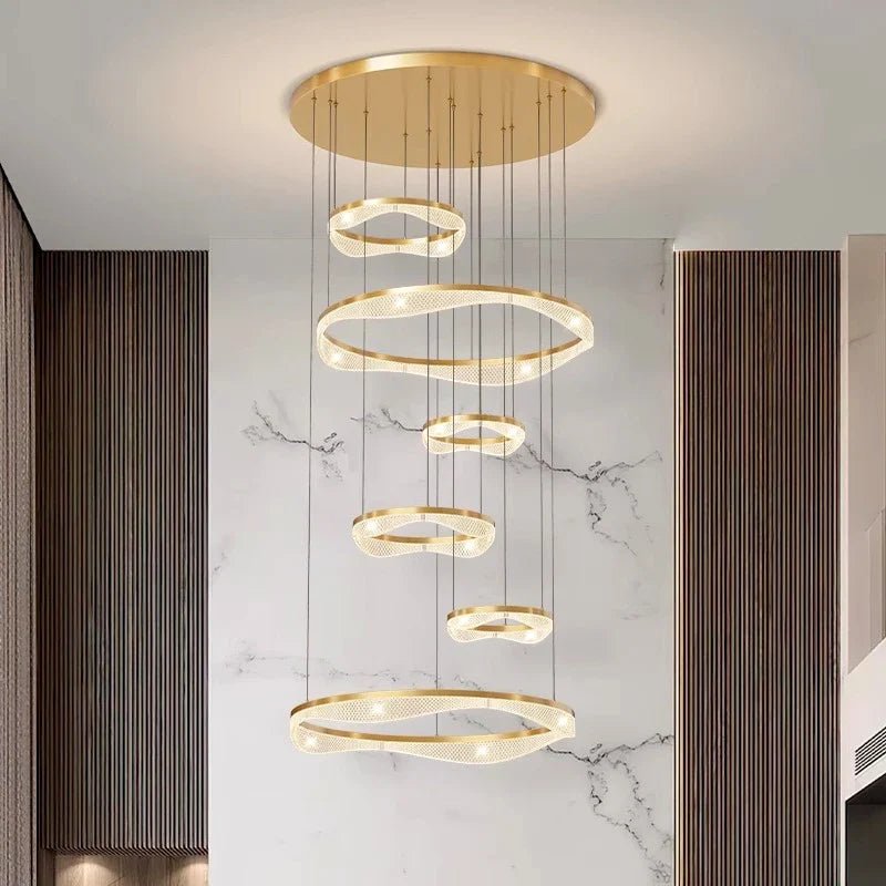 Modern Sculptural Ring Pendant Light Chandelier - Decorbites