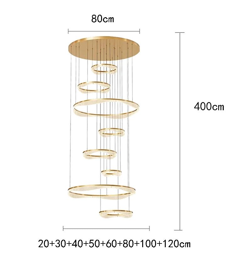 Modern Sculptural Ring Pendant Light Chandelier - Decorbites