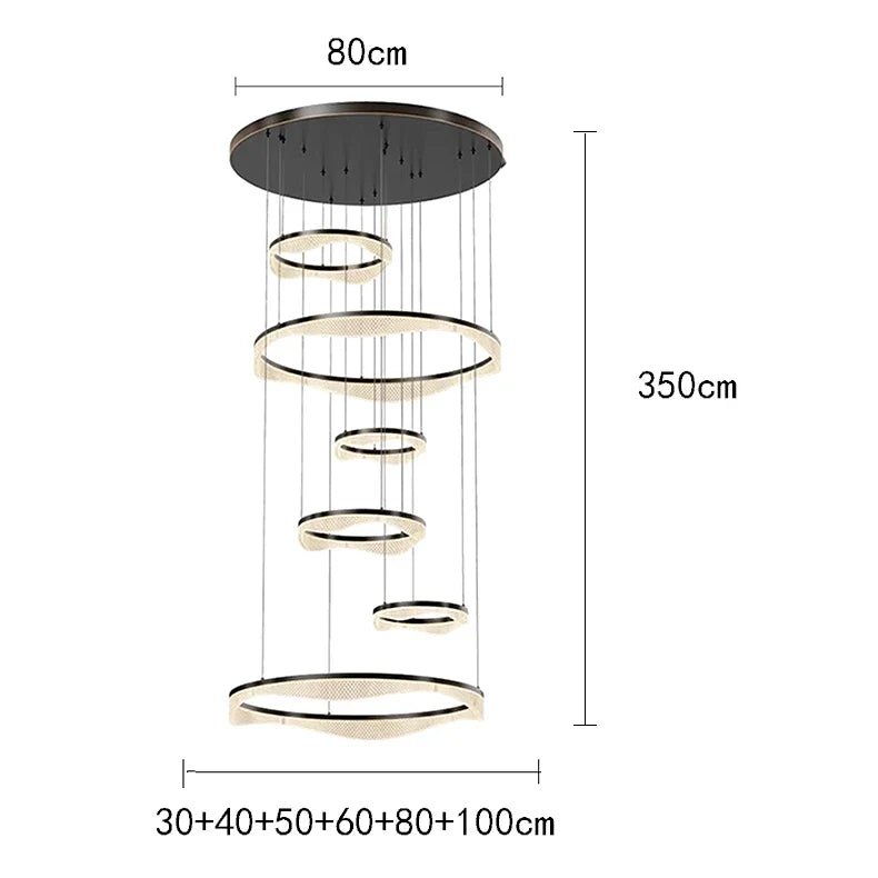 Modern Sculptural Ring Pendant Light Chandelier - Decorbites