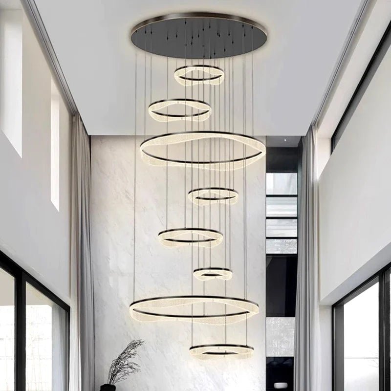 Modern Sculptural Ring Pendant Light Chandelier - Decorbites