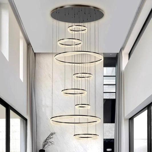 Modern Sculptural Ring Pendant Light Chandelier - Decorbites