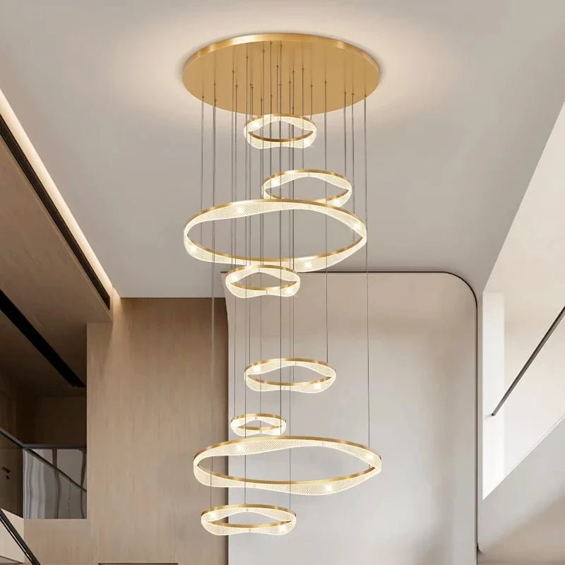 Modern Sculptural Ring Pendant Light Chandelier - Decorbites