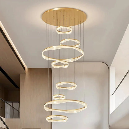 Modern Sculptural Ring Pendant Light Chandelier - Decorbites
