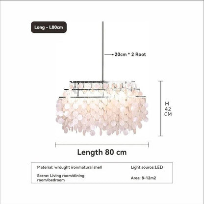 Modern Shell Pendant Chandelier in Gold or Chrome - Decorbites