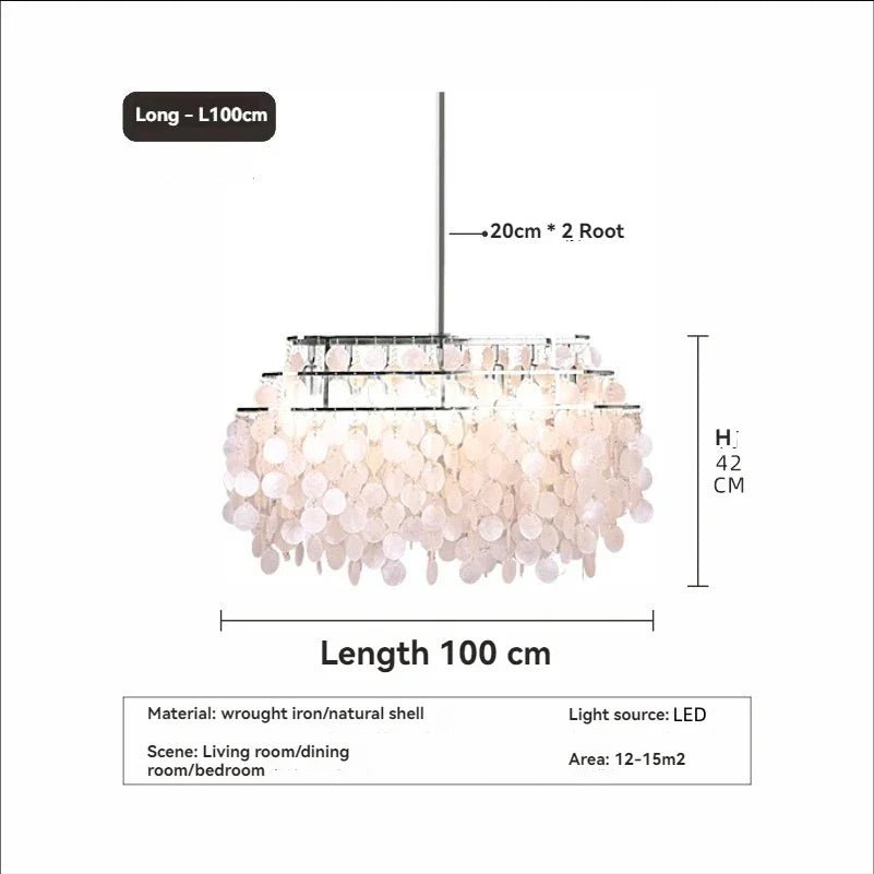 Modern Shell Pendant Chandelier in Gold or Chrome - Decorbites