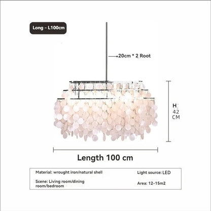 Modern Shell Pendant Chandelier in Gold or Chrome - Decorbites