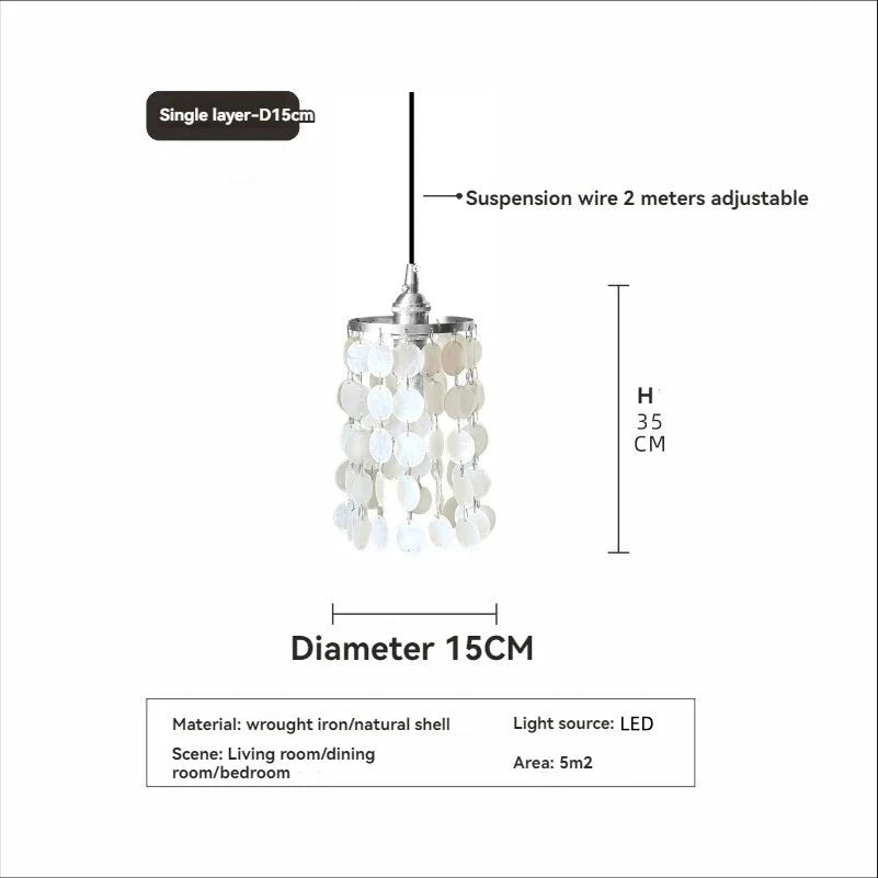 Modern Shell Pendant Chandelier in Gold or Chrome - Decorbites