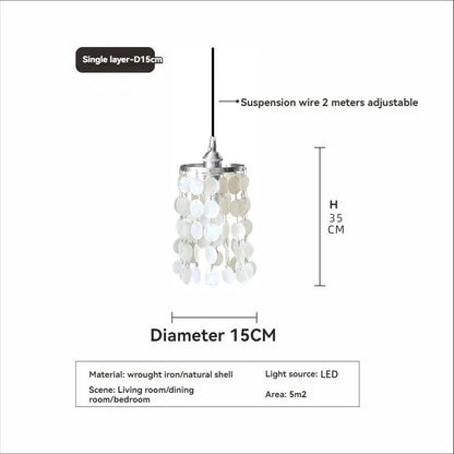 Modern Shell Pendant Chandelier in Gold or Chrome - Decorbites