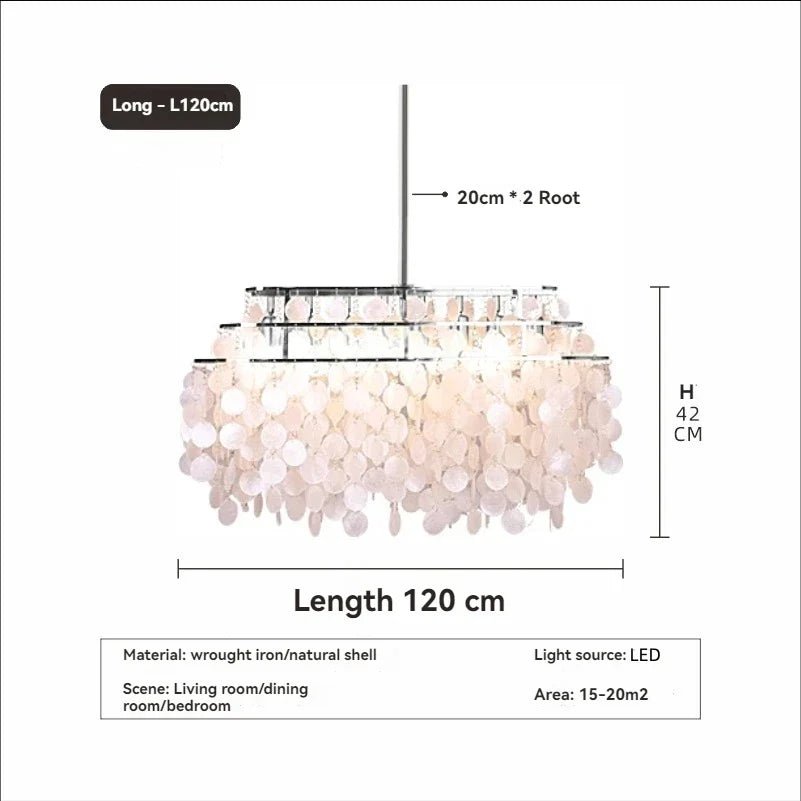 Modern Shell Pendant Chandelier in Gold or Chrome - Decorbites