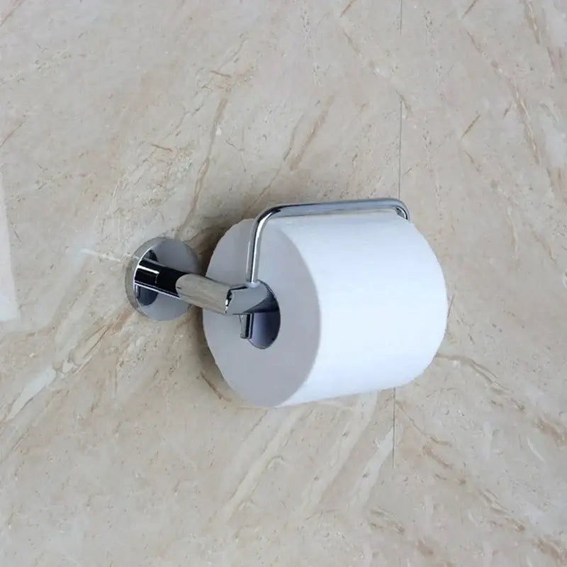 Modern silver chrome toilet paper holder with sleek design holding white roll decorbites euro silver paper holder