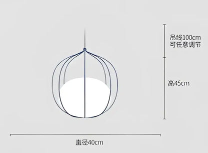 Modern silver and copper birdcage pendant light with white diffuser and thin metal frame for dining room decorbites pendant light