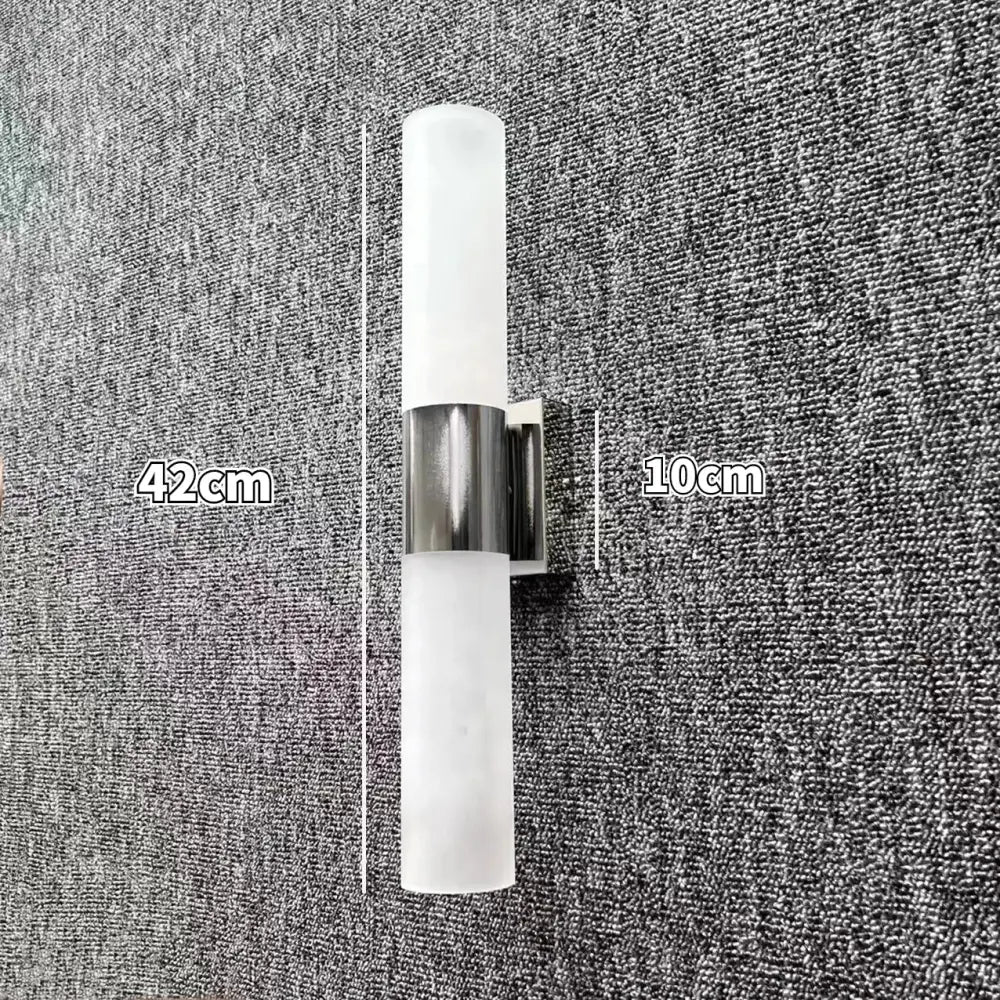 Modern silver gold and black led wall lamp with frosted glass shades and polished chrome accent for bedroom decorbites led wall