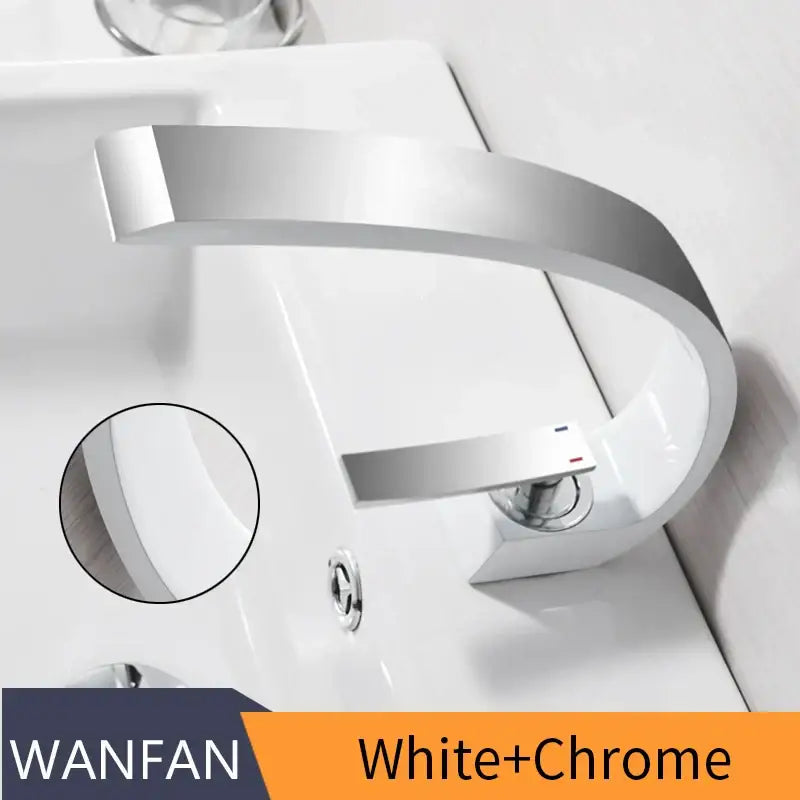 Modern silver waterfall basin faucet with chrome finish sleek curved spout minimalist decorbites basin faucet design