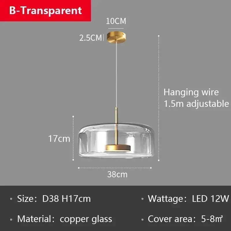 Modern smoked gray glass led pendant chandelier with brass-finished fixture and adjustable wire for dining room lighting