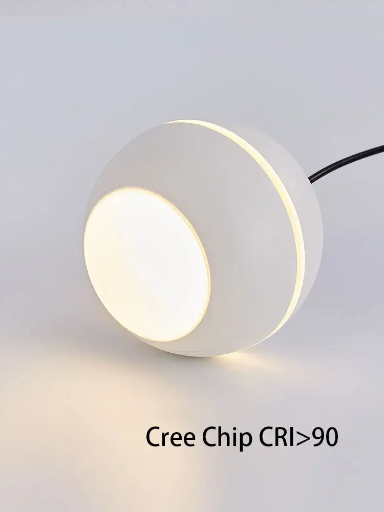 Modern spherical gold led pendant lamp featuring a white circular led lamp with cree chip cri over 90 warm glow
