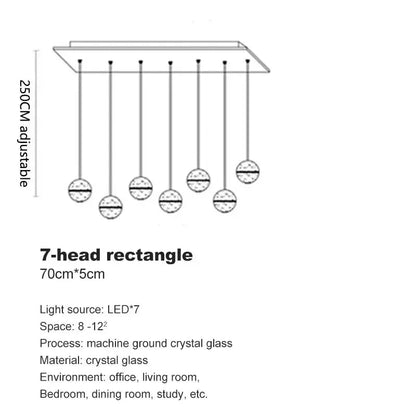 Modern Spiral Crystal Ball Staircase Pendant Chandelier - Decorbites