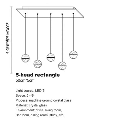 Modern Spiral Crystal Ball Staircase Pendant Chandelier - Decorbites