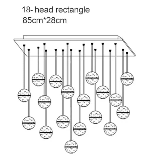 Modern Spiral Crystal Ball Staircase Pendant Chandelier - Decorbites