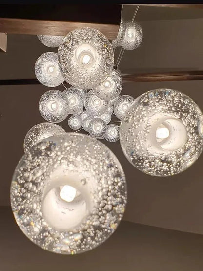 Modern Spiral Crystal Ball Staircase Pendant Chandelier - Decorbites