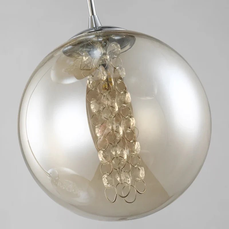 Modern Spiral Glass Ball Pendant Chandelier - Decorbites