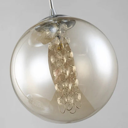 Modern Spiral Glass Ball Pendant Chandelier - Decorbites