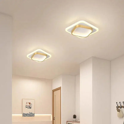 Modern square black led ceiling light with gold-accented frame and soft white illumination for bedroom decorbites led ceiling